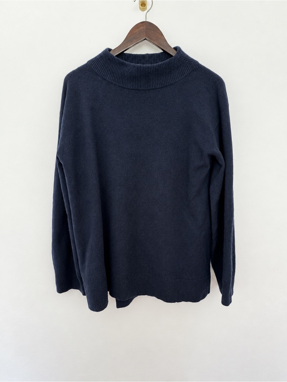 Rag & Bone 100% Cashmere Mock Neck Sweater Navy Size M